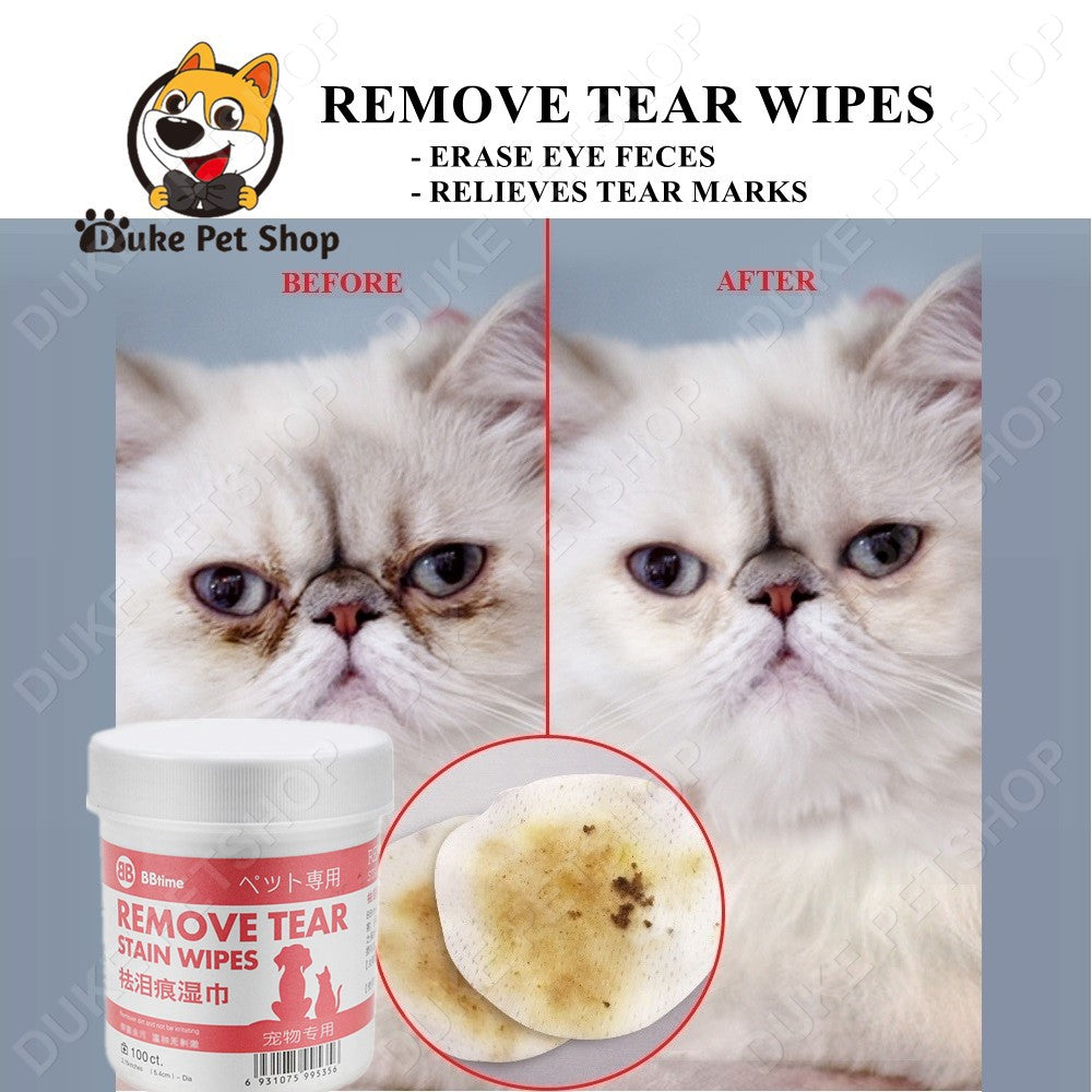 100PCS/Set Pet Wet Wipes Dog Eye Cat Tear Cleaning Wipes Tear Stain Remover Gentle Cleaning Wipes