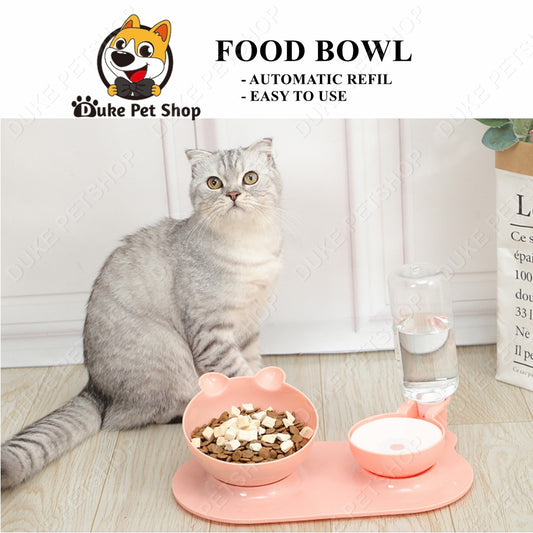 2 In 1 Pet Bowl Automatic Feeder Dog Cat Food Bowl Pet Water Dispenser Drinking Pet Dish Pet Supplie