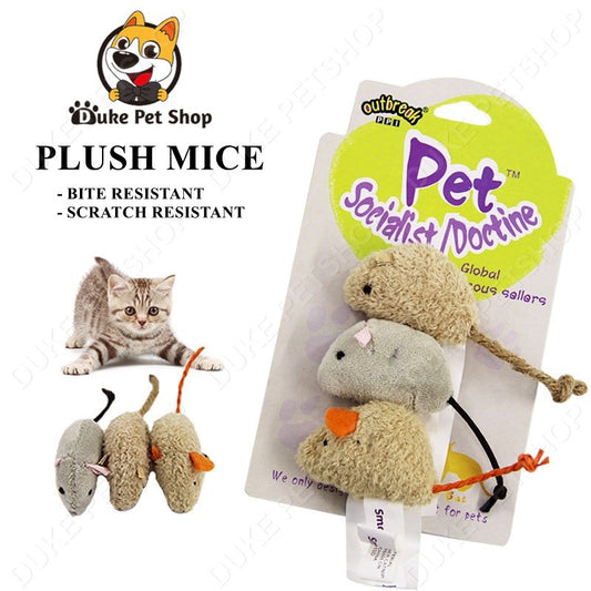 3Pcs/Set Cat Toy Mouse Long Tail Mice Cat Products For Cats